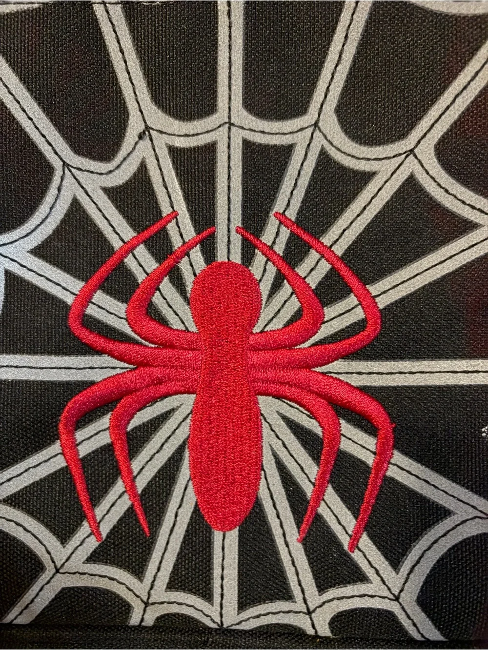 Pottery Barn Kids Red & Black Spider Web Lunch Bag